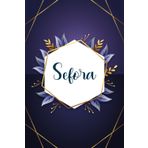 Sefora: Taccuino personalizzato con il nome Sefora | Regalo di compleanno per moglie, mamma, sorella, figlia ... | Foglie blu | 110 pagine a righe, Piccolo formato 6x9 pollici (15,24 x 22,86 cm)