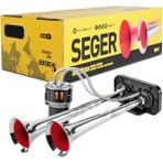 Seger SEGER-85KH Fala Fala Kompresörlü Korna 24V, Krom Borulu, Melodili