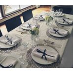 Sehara Amerikan Servis - Suppla - 40 cm. - Masa Örtüsü - 6'lı - 40 x 40 cm - Gümüş