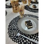 Sehara Amerikan Servis/suppla/masa Örtüsü - 4obcm - 12 Parça - 40 x 40 cm - Siyah