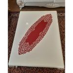 Sehara - Masa runnerı- 100x33cm- s.deri-4 Parça Kahve Sunumluğu hediyesi ile - Kırmızı - 33 x 100 cm