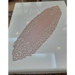 Sehara Runner - Masa Örtüsü - 5 Parça - 4 Parça Kahve Sunumluğu - 33 x 100 cm - Pembe
