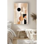 Şehber Tekli Dikey Kanvas Tablo Bohem Tasarım Modern Minimalist Doğal Renkler Kanvas Duvar Tablosu - 60 x 90 - Çok Renkli