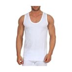 Seher 6'lı Paket Klasik Erkek Atlet Dokuma Kumaş ile Rahat Kalıp ve Yaka Tipi - Beyaz - 2XL