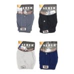 Seher 6'lı Paket Yıldızı Pamuklu Penye Düğmeli Erkek Boxer 0008, M