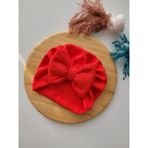 Seher Bebe Butik Kız Bebek & Çocuk Renkli Fiyonklu Bone - Kırmızı