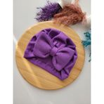Seher Bebe Butik Kız Bebek & Çocuk Renkli Fiyonklu Bone - Mor