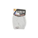Seher Erkek Boxer, 6'lı Paket, Düğmeli, Penye, Rahat Kesim, Açık Gri, 2XL