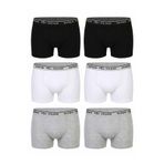 Seher Erkek Boxer Pamuklu Likralı 6'lı Paket (Karışık, M)