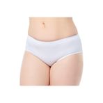 Seher Kadın Ribana Bato Külot,%100 Pamuklu, Büyük Beden, Beyaz, 2XL, 12'li Set