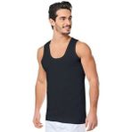 Seher Klasik Erkek Atlet 6'lı Paket Dokuma Kumaş Nefes Alabilir Yaka Tipi ve Kalıp - Siyah - XL