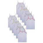 Seher Yıldızı İp Askılı Kız Çocuk Atlet 12 li Paket Beyaz 1-2 yaş