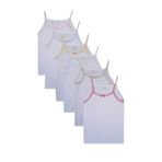 Seher Yıldızı İp Askılı Kız Çocuk Atlet 12 li Paket Beyaz 5-6 yaş