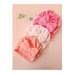 SeherBebeButik Kız Bebek & Çocuk Fiyonklu Bone Set Yumuşak-Pamuklu-Esnek 3Lü Set