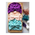 SeherBebeButik Kız Bebek & Çocuk Renkli Fiyonk Bone 3lü Set