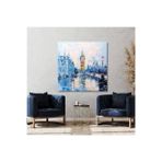 Şehir Modern El Yapımı Yağlı Boya Tablo 75x76cm