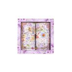 Şehir Online Mağazacılık Mor Broken Flowers 10'lu Washi Tape Seti - Estetik Çiçek Desenli Dekoratif Kağıt Bant Seti