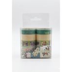 Şehir Online Mağazacılık Retro Vintage Desenli Washi Tape - 10 Rulo Dekoratif Maskeleme Bandı - Ajanda ve Bullet Journal
