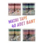 Şehir Online Mağazacılık Retro Vintage Desenli Washi Tape - 40 Rulo Dekoratif Maskeleme Bandı - Ajanda ve Bullet Journal