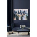 Şehir Soyut El Yapımı Yağlı Boya Tablo 90x71cm