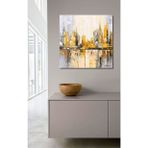 Şehir Soyut El Yapımı Yağlı Boya Tablo 97x94cm