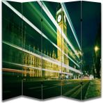 Şehir Temalı Özel Tasarım Paravan Room Divider 180 x 200 cm - Renkli