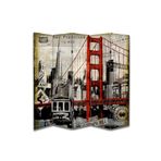 Şehir Temalı Özel Tasarım Paravan Room Divider PRV1066, 180 x 180