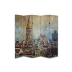 Şehir Temalı Özel Tasarım Paravan Room Divider PRV1094, 180 x 180