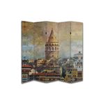 Şehir Temalı Özel Tasarım Paravan Room Divider PRV1108, 180 x 180