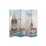 Şehir Temalı Özel Tasarım Paravan Room Divider PRV1119, 180 x 180