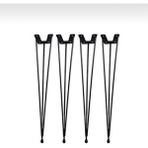 Sehpa Ayağı Sorelis Kütük Sehpa Ahşap Tv Ünitesi Konsol Zigon Orta Yan Sehpa Metal 50CM - siyah