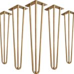 Sehpa Ayakları ve Mobilya Ayakları İçin Metal Gold Firkete Takımı 50 Cm