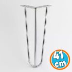 Sehpa Masa Ayağı 41 Cm Krom Gümüş Metal Tekli Dayanıklı Mobilya Destek Yükseltici Ayak Modeli