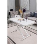 SEHPAM AKILLI Akıllı Sehpa Home Üst Tabla Mdf Beyaz Alt Mekanizma Beyaz Renk