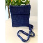 Şehrazat Handmade Tasarım Örme Çapraz Çanta - Koyu Mavi