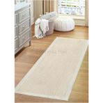 Şehrinaz Sisal Halısı Dekor Salon Halısı Yıkanabilir Halı Salon Aksesuarları Dokuma Halı Kaymaz Taban Lüks - Bej - 160 x 100 cm