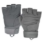 Seibertron® S.O.L.A.G eldiven, taktiksel eldiven, 1/2 parmak, askeri dövüş, ordu, parmaksız, yarım parmak, Airsoft askeri paintball, atış, dış mekan aktiviteleri için, gri S