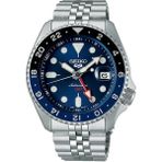 Seiko 5 Sports GMT SSK003K Erkek Kol Saati Metalik Gri Kordon 10 ATM Suya Dayanıklı