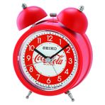 Seiko alarmlı saat/kronometre, plastik, kırmızı/beyaz, 8.4 X 5,2 x 11,1 cm