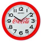 Seiko duvar saati, plastik, kırmızı, 36,8 x 36,8 x 4,3