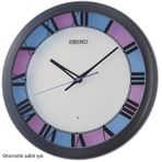 Seiko QHA010K Plastik Kasa Siyah Renkli 33 cm Çaplı Sensörlü Otomatik Sabit Işıklı Quartz Mekanizmalı Duvar Saati