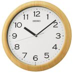 Seiko QHA014A Plastik Kasa Kahverengi Renkli 32 cm Çaplı Modern Dekoratif Quartz Saniye Mekanizmalı Duvar Saati