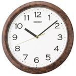 Seiko QHA014B Plastik Kasa Kahverengi Renkli 32 cm Çaplı Modern Dekoratif Quartz Saniye Mekanizmalı Duvar Saati