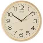 Seiko QXA020A Plastik Kasa Gold Renkli 36.3 cm Çaplı Modern Dekoratif Quartz Saniye Mekanizmalı Duvar Saati