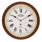 Seiko QXA144B Ahşap Kızılağaç Kasa Kahverengi Renkli 28 cm Çaplı Şık Dekoratif Sessiz Saniye Mekanizmalı Duvar Saati