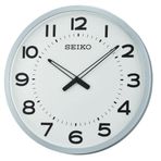 Seiko QXA563K Plastik Kasa Gri Renkli 50.8 cm Çaplı Geniş Kadranlı Modern Sessiz Saniye Mekanizmalı Duvar Saati