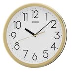 Seiko QXA582G Plastik Kasa Gold Renkli 25.8 cm Çaplı Quartz Mekanizmalı Duvar Saati
