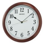 Seiko QXA598B Plastik Kasa Kahverengi Renkli 41 cm Çaplı Modern Dekoratif Sessiz Saniye Mekanizmalı Duvar Saati