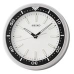 Seiko QXA723S Plastik Kasa Gri Renkli 40 cm Çaplı LumiBrite Modern Sessiz Saniye Mekanizmalı Duvar Saati