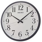 Seiko QXA728K Plastik Kasa Siyah Renkli 33.4 cm Çaplı Modern Dekoratif Sessiz Saniye Mekanizmalı Duvar Saati